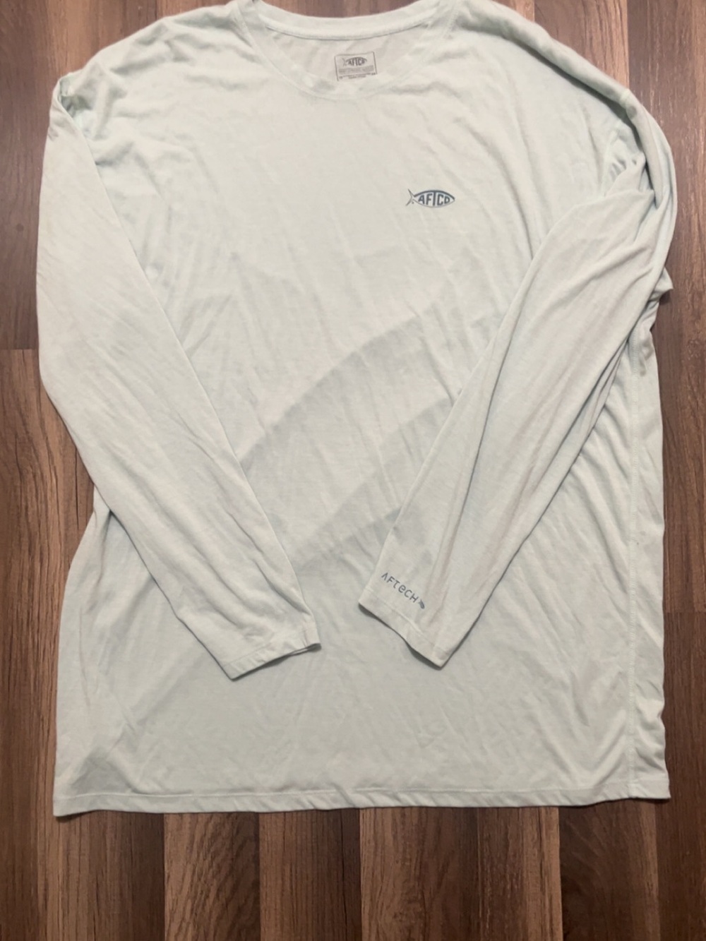 AFTCO Men’s XXL Long-Sleeve Performance Shirt Light Blue